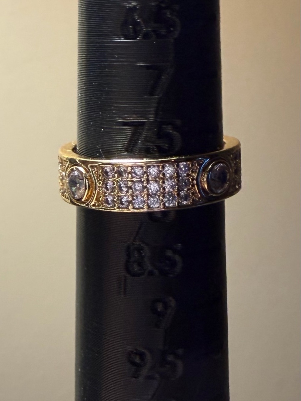 Gold-Tone Pave Crystal Band Ring - Women's Jewelry